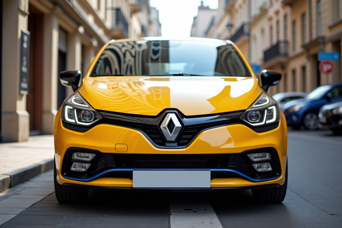 Renault Clio 2 RS stationnée en ville en plein jour
